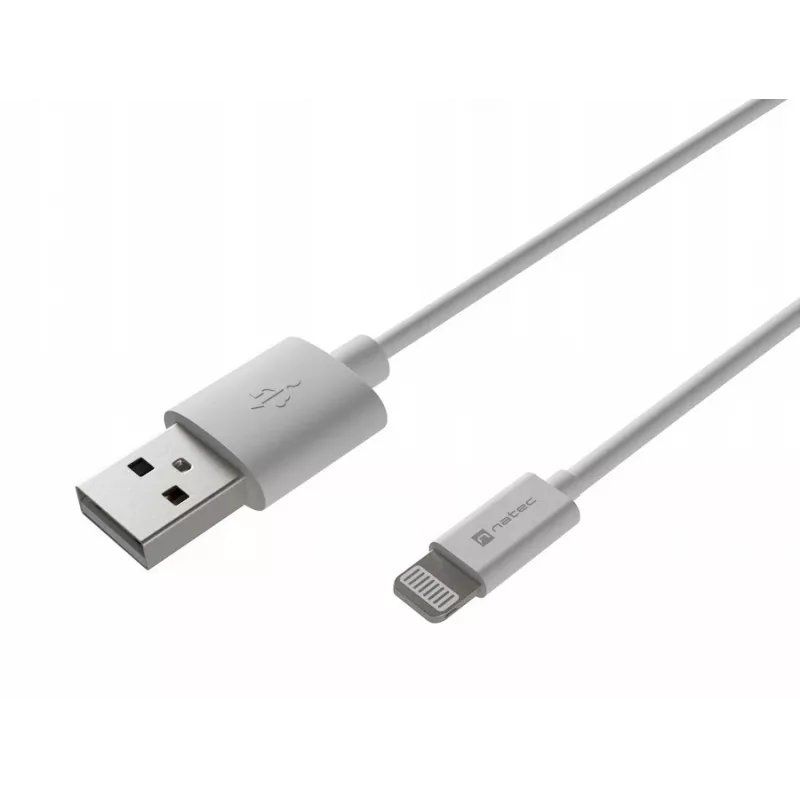 Laidas Lightning (m) -> USB-A (m) 2 m MFi Prati baltas Natec NKA-2149