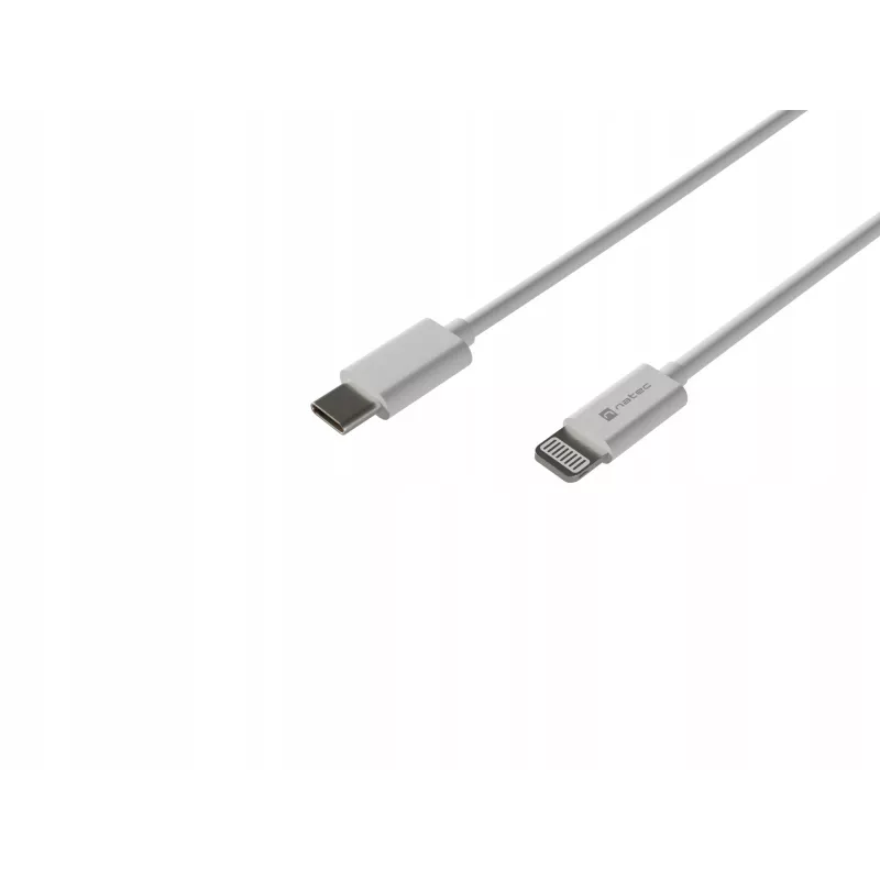 Laidas Lightning (m) -> USB-C (m) 2m Mfi Prati Baltas Natec NKA-2151
