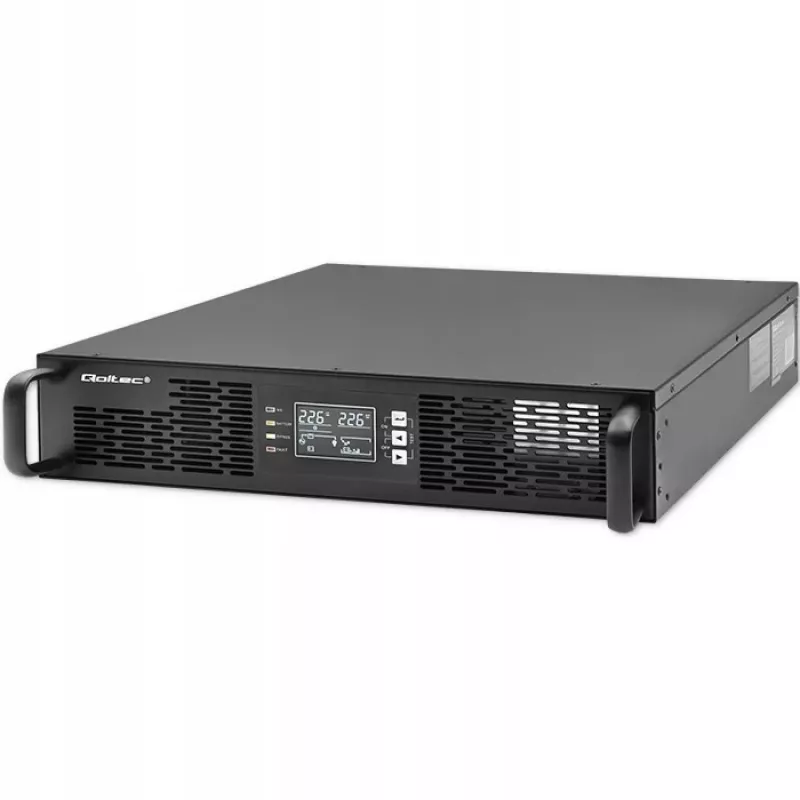 Qoltec 52285 nepertraukiamo maitinimo šaltinis (UPS) Dvigubo keitimo (Online) 1 kVA 1000 W 2 AC lizdai