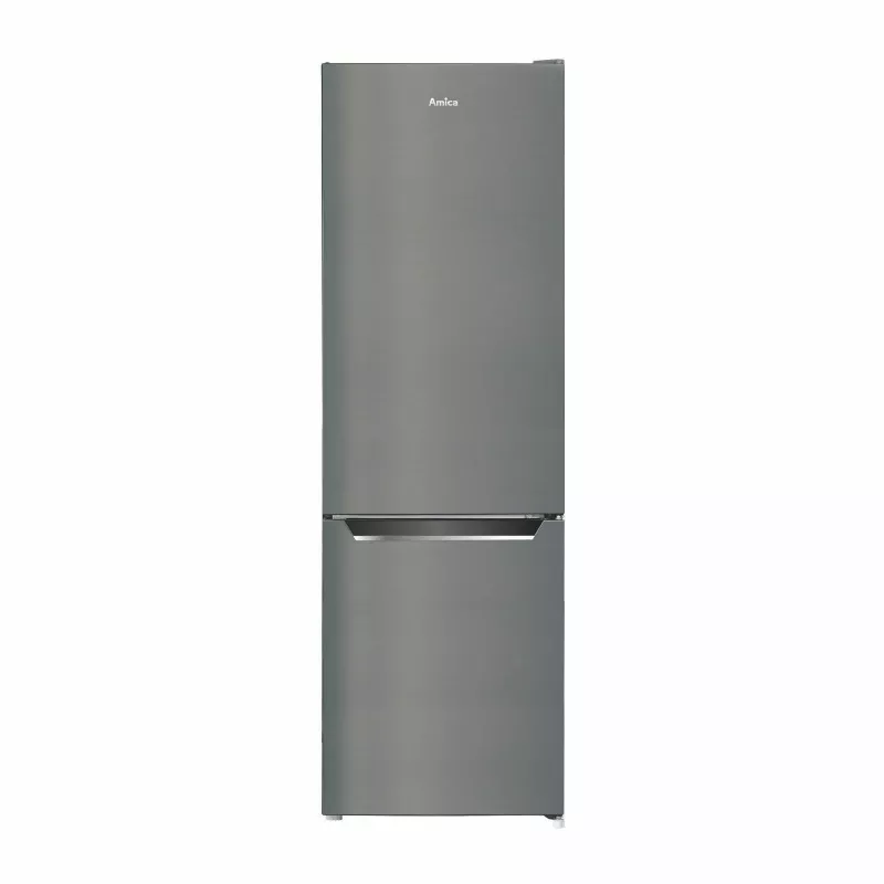 Šaldytuvas su šaldikliu AMICA FK2525.4UNTX(E) laisvai pastatomas 250L, sidabrinis, apatinis šaldiklis, R600a