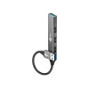 Goobay USB Hub 74456 4 prievadų USB-A 5000 Mbit/s šviesiai pilkas
