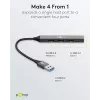Goobay USB Hub 74456 4 prievadų USB-A 5000 Mbit/s šviesiai pilkas