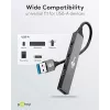 Goobay USB Hub 74456 4 prievadų USB-A 5000 Mbit/s šviesiai pilkas