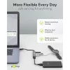 Goobay USB Hub 74456 4 prievadų USB-A 5000 Mbit/s šviesiai pilkas