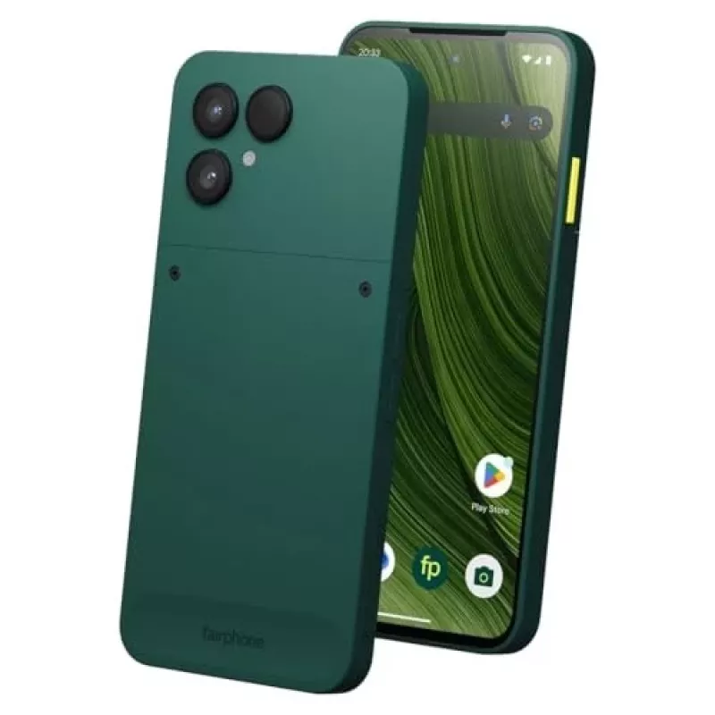 Fairphone The (Gen 6) 16 cm (6,31 inch) Dual SIM Android 15 5G USB Type-C 8 GB 256 GB 4415 mAh Žalia