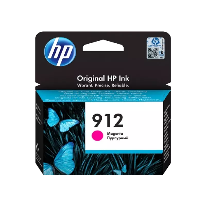 HP 912 Original rašalo kasetė, rausvai violetinė (magenta)