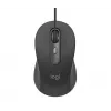 Logitech Signature Wired M520 versijai skirta laidinė optinė pelė USB-C Plug-and-Play Windows/Mac/Chrome/PC/nešiojamiesiems kompiuteriams - grafito spalva
