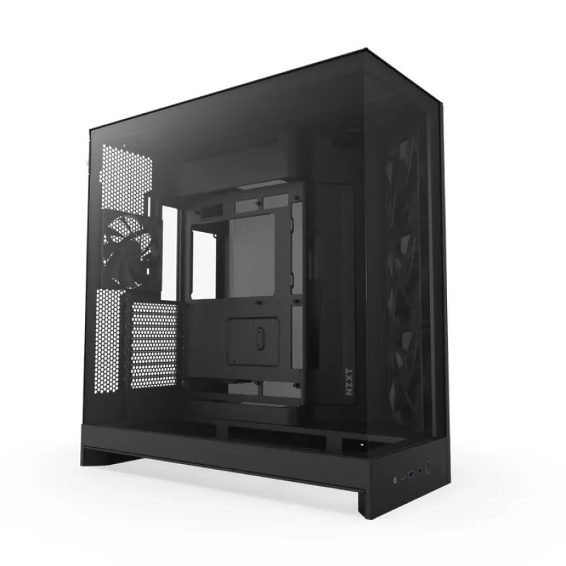 NZXT H9 Air Flow (2025) Didelis Dviejų Kamerų Vidurinis Bokštas - Juodas