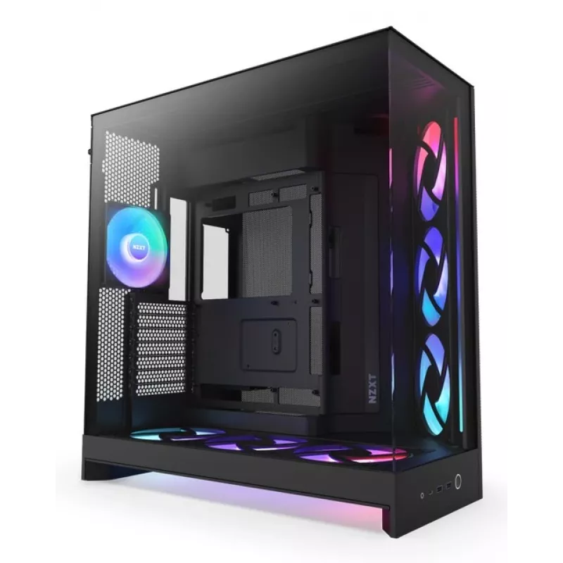 NZXT H9 Flow RGB+ Midi Tower kompiuterio korpusas juodas