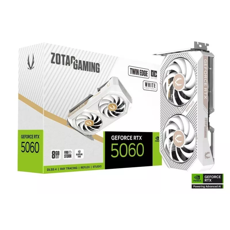 Vaizdo plokštė Zotac GAMING GeForce RTX 5060 Twin Edge OC White Edition 8GB GDDR7