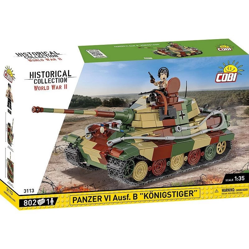 Konstruktorius COBI Panzer VI Ausf. B Königstiger 802 detalės