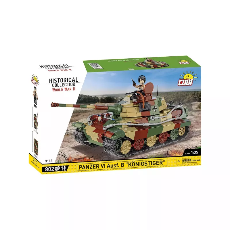 Konstruktorius COBI Panzer VI Ausf. B Königstiger 802 detalės