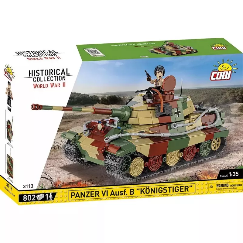 Konstruktorius COBI Panzer VI Ausf. B Königstiger 802 detalės