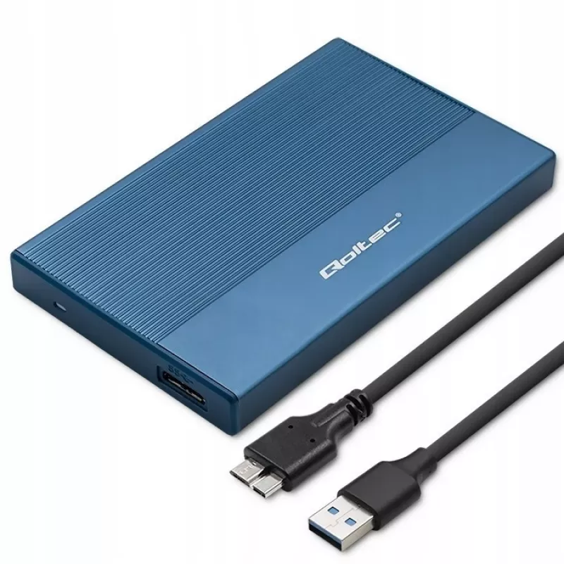 Išorinis 2,5 colio SSD/HDD korpusas QOLTEC 52276 USB 3.0 SATA iki 2 TB