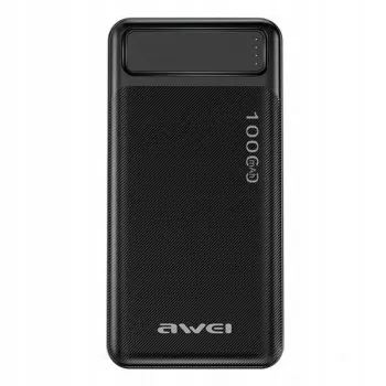 Nešiojamas Power Bank Awei P5K 10000mAh su 2xUSB 2.1A - Juoda