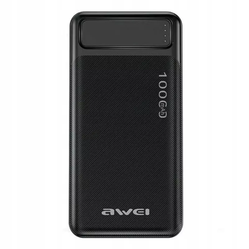 Nešiojamas Power Bank Awei P5K 10000mAh su 2xUSB 2.1A - Juoda