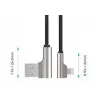 AUKEY CB-AL01 juodas nailoninis USB Lightning laidas 2m 90° jungtimis