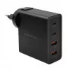 Qoltec GaN POWER PRO Įkroviklis | 2xUSB-C | 2xUSB | 130W | 5-20V | 1.5-5A | XP | Juodas