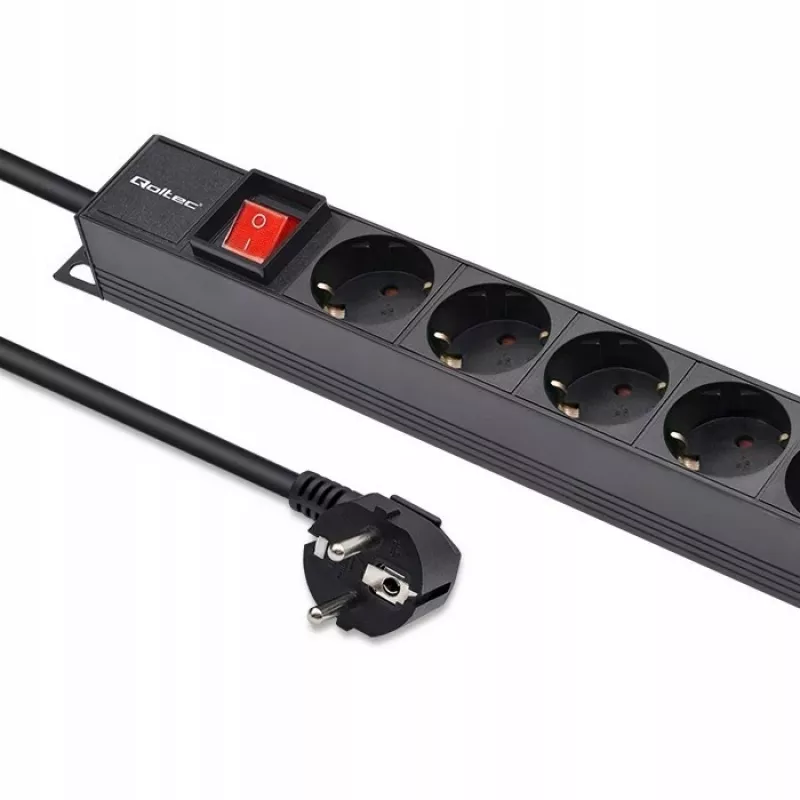 Qoltec aliumininis PDU stelažui | 16A | 16 x Schuko | Vertikalus | 1,8 m