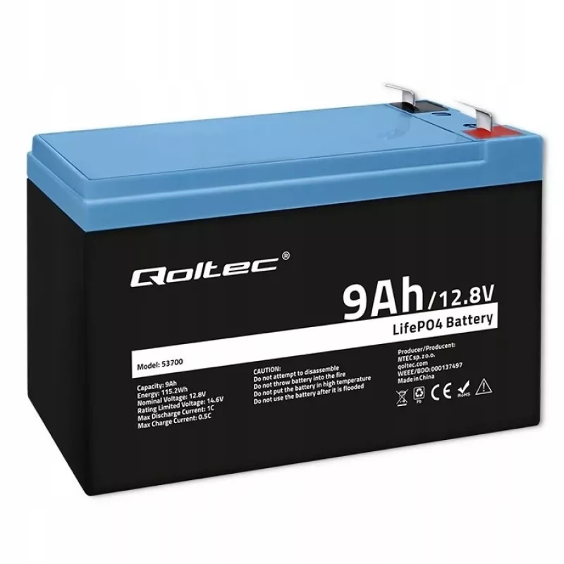 Baterija LiFePO4 12.8V 9Ah 115.2Wh