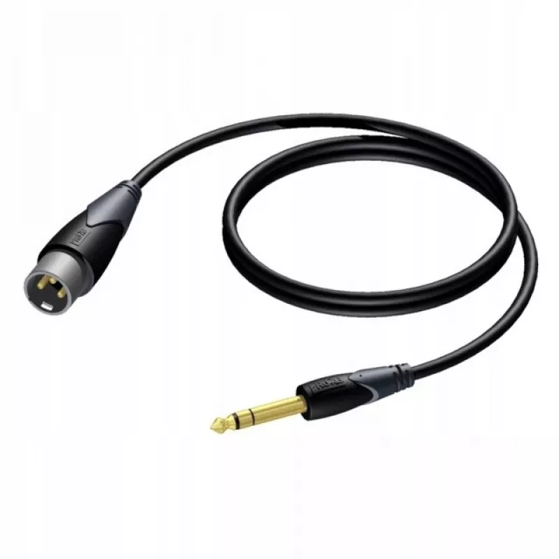 Procab XLR patinas į 6,3 mm (1/4 colio) stereo lizdą patinas kabelis 1,5 m