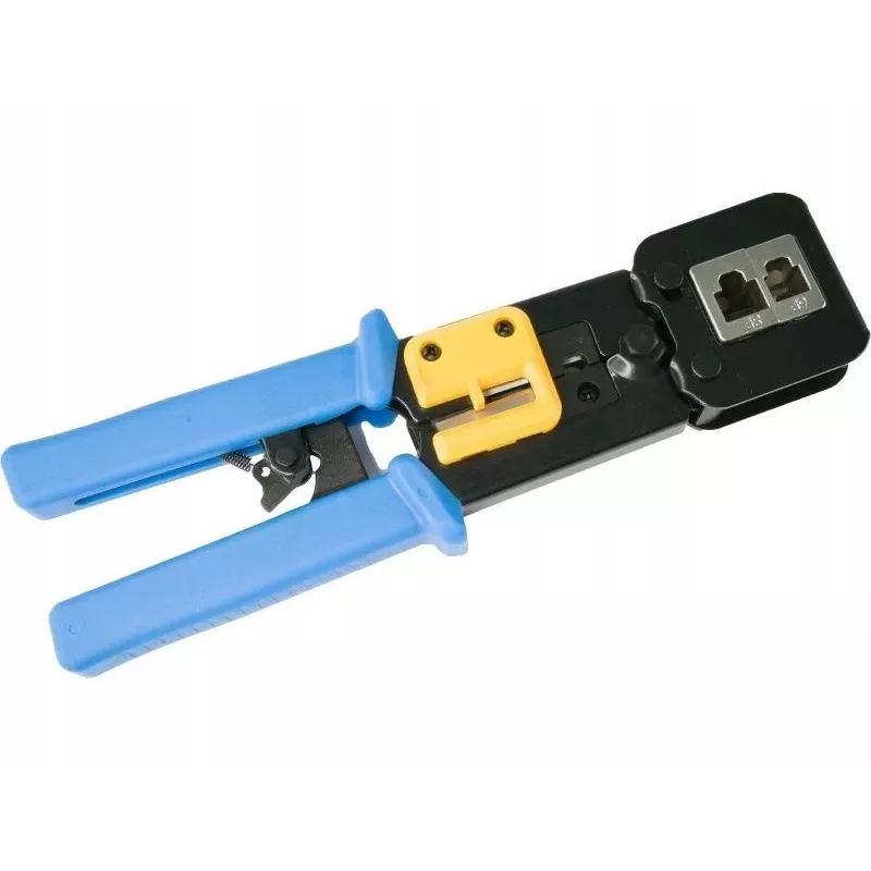 Alantec NI040 crimpimo replės RJ-45, RJ-12, RJ-11 jungtims, plieninė konstrukcija, juodos/mėlynos spalvos