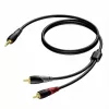 3,5 mm lizdo stereo vyriškas į 2x RCA/Cinch vyrišką garso kabelį Procab 1KPCL049 5 m