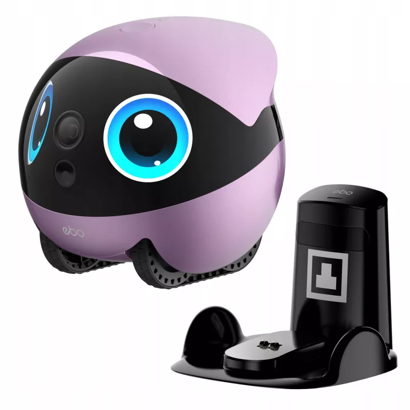 EnaBot Ebo Air 2 Plus namų mobilus stebėjimo robotas su AI kamera, violetinė