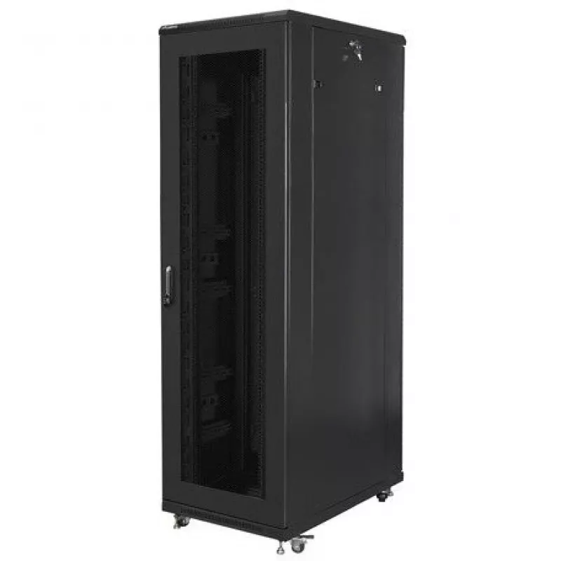 Lanberg FF01-8042-12B laisvai pastatoma 19 inch spinta 42U/800x1000 (plokščia pakuotė) juoda