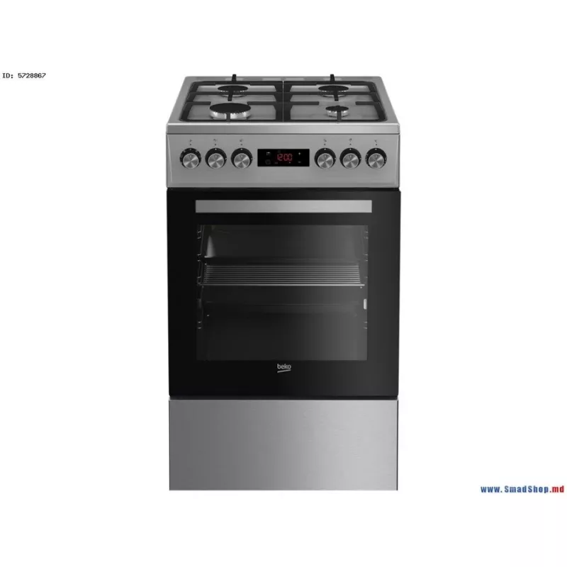 Dujinė-elektrinė viryklė BEKO FSM52330DX 5 degikliai 60 cm, energijos klasė A