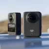 Veiksmo kamera DJI Osmo 360 Standartinis komplektas – 8K itin didelė raiška, 120 MP CMOS, 240 kadrų per sekundę, elektroninis stabilizavimas, 2 colių ekranas, MicroSD, 183 g, juoda