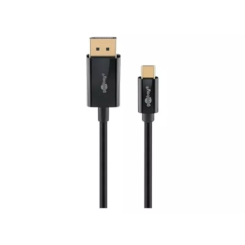 Goobay USB-C į DisplayPort laidas – paauksuotos jungtys, itin didelė raiška iki 4K @ 60Hz, suderinamas su Thunderbolt 3/4