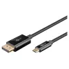 Goobay USB-C į DisplayPort laidas – paauksuotos jungtys, itin didelė raiška iki 4K @ 60Hz, suderinamas su Thunderbolt 3/4