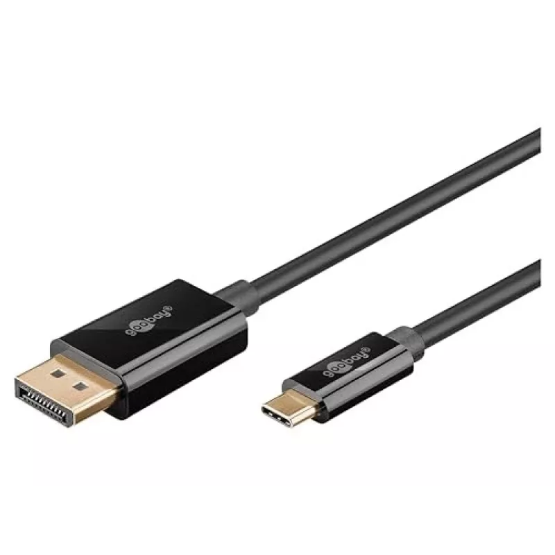 Goobay USB-C į DisplayPort laidas – paauksuotos jungtys, itin didelė raiška iki 4K @ 60Hz, suderinamas su Thunderbolt 3/4