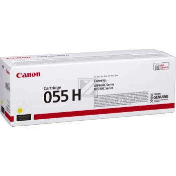 Kasetė su toneriu Canon CRG-055HY geltona 5900 puslapių