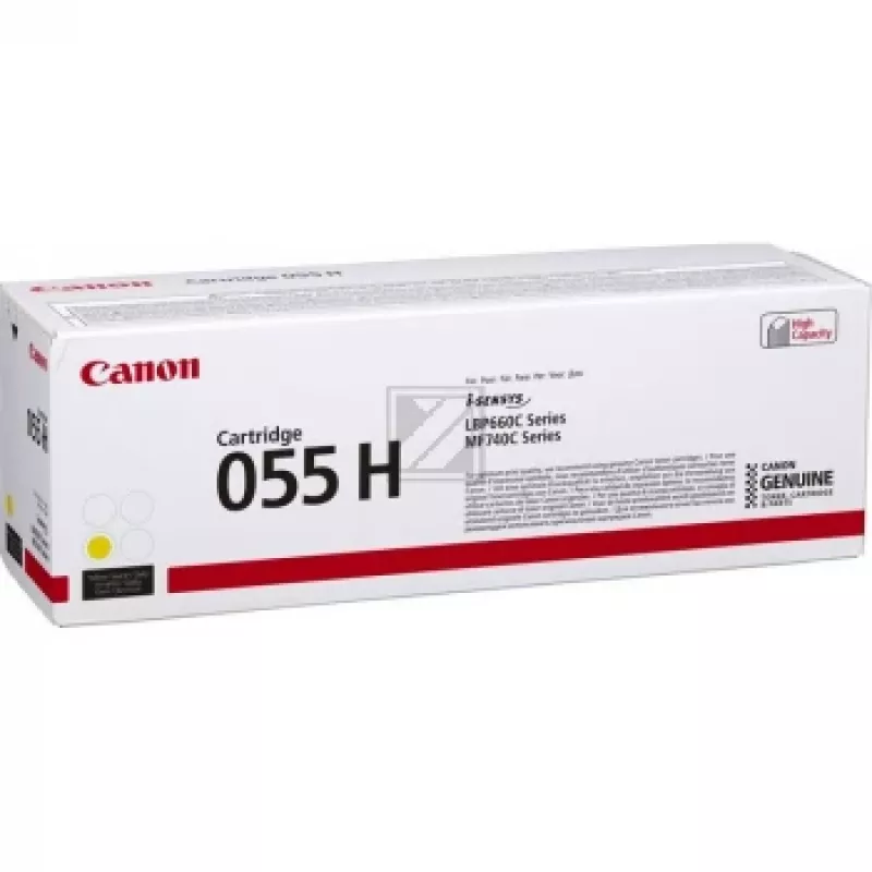 Kasetė su toneriu Canon CRG-055HY geltona 5900 puslapių