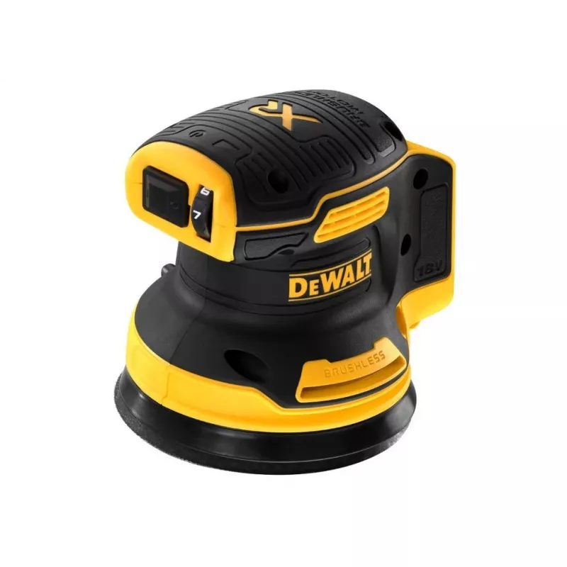 Šlifuoklis diskinis DeWALT DCW210N bešepetėlis 18 V, 125 mm pagrindas, 8000–12000 OPM, 930 g