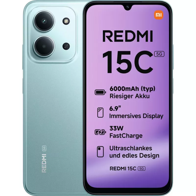 Xiaomi Redmi 15C 5G - 5G išmanusis telefonas - Dual-SIM - RAM 8 GB / Vidinė atmintis 128 GB - microSD lizdas - 6,9 colio - 1600 x 720 pikselių (120 Hz)