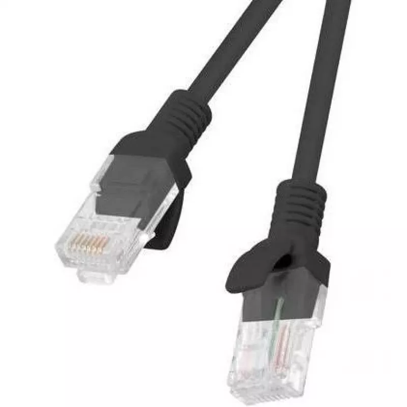 Patchcordas LANBERG PCU5-20CC-0150-BK RJ45 Cat.5e 1,5 m juodas 10 vnt.