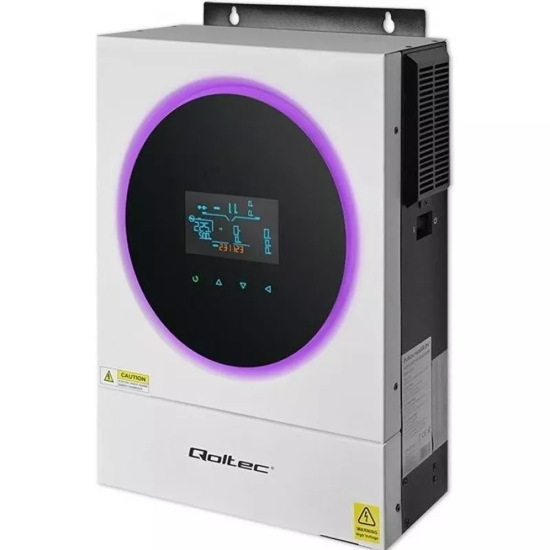 Qoltec hibridinis inverteris saulės sistemoms Off-Grid 4kVA 4kW 120A MPPT LCD Wi-Fi BMS Sinus