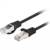 Lanberg Laidas Patch Cat.6 Ftp 0,5 M Juodas Fluke Išlaikė Pakuotė Po 10 Vnt (F/UTP, CAT6, 0,50m)