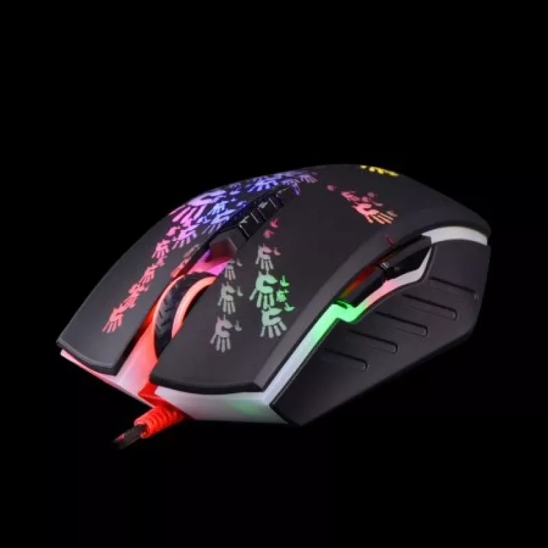 Žaidimų pelė A4Tech BLOODY A60 – optinė, ambidekstrinė, 6200 DPI, USB Type-A, 8 mygtukų, juoda