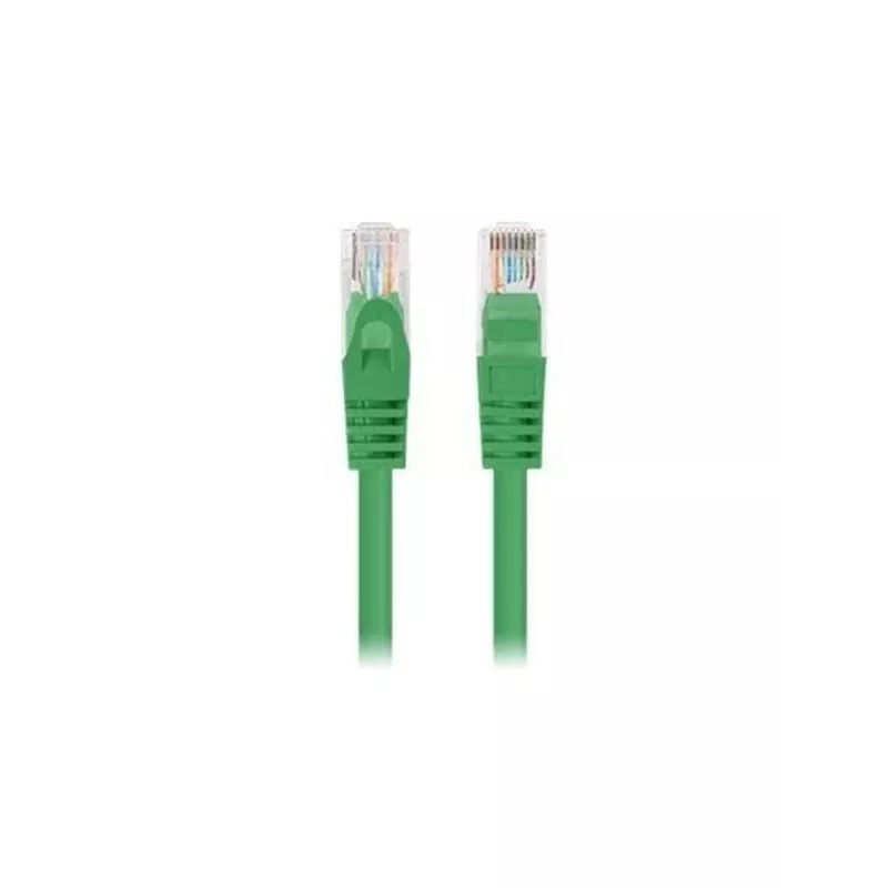 Patchcord Cat.5e UTP 1 m žalias 10 vnt. pakuotė LANBERG PCU5-20CC-01