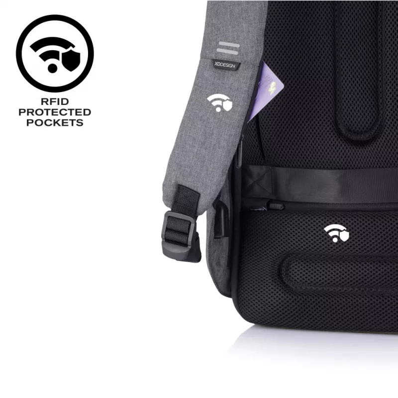 Kuprinė XDDESIGN Bobby Hero XL — 21,5 L, tinka 17 colių nešiojamam kompiuteriui, planšetės skyrius, organizacinė panelė, juoda