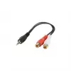 Audio Jack (3,5 mm) į 2 RCA laidas GEMBIRD CCA-406 20 cm juodas