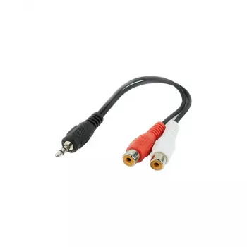 Audio Jack (3,5 mm) į 2 RCA laidas GEMBIRD CCA-406 20 cm juodas