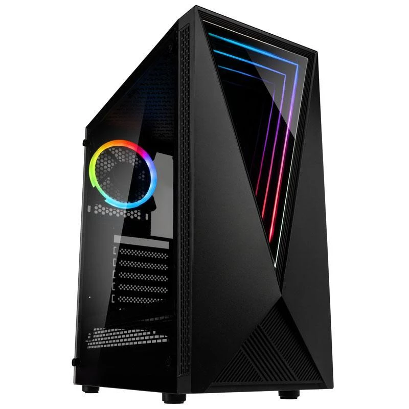 Kolink VOID RGB korpusas (Midi Tower) juodas su LED ventiliatoriumi, langu ir dulkių filtru