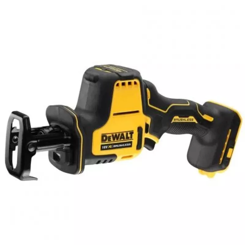Pjūklas stūmoklinis DeWALT DCS369N-XJ, bešepetėlis variklis, belaidis, pjovimo gylis mediena 9 cm, plienas 4 cm, 2800 smūgių/min, 1.43 kg