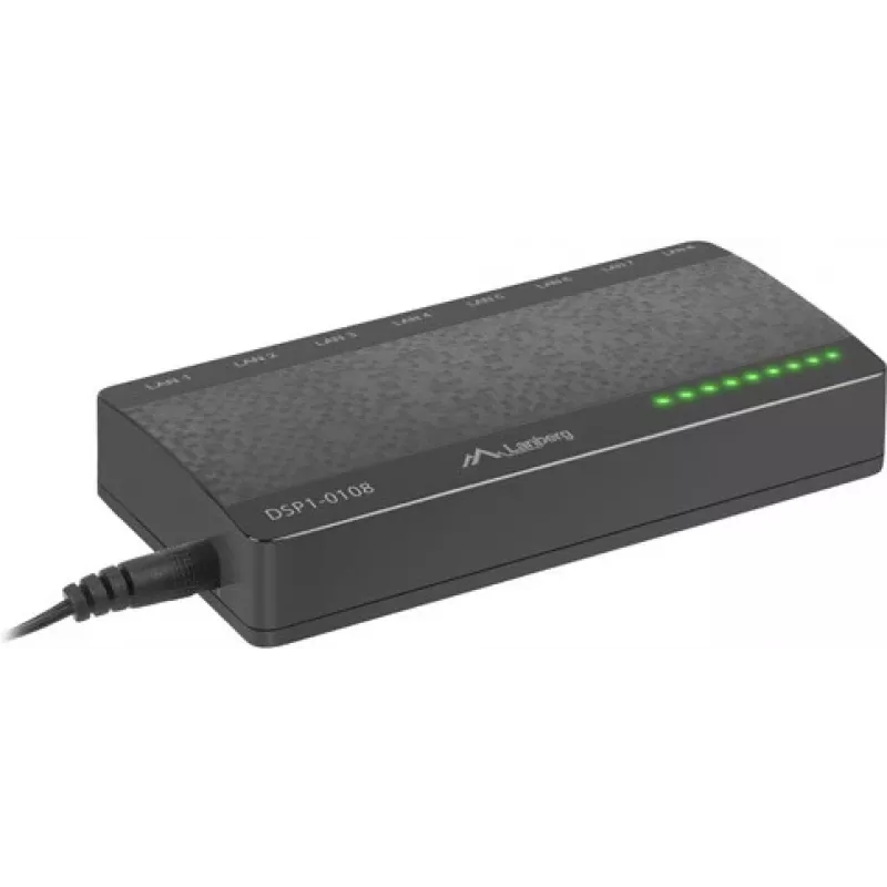 LANBERG DSP1-0108 8 prievadų 100 Mb/s darbalaukinis tinklo jungiklis