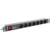Lanberg PDU-07F-0200-IEC-BK Maitinimo skirstytuvas 19 colių 1U 10A 2m 7x Schuko lizdų